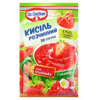 Кисіль Dr.Oetker Полуниця та шматочки фруктів 32г - Photo 1