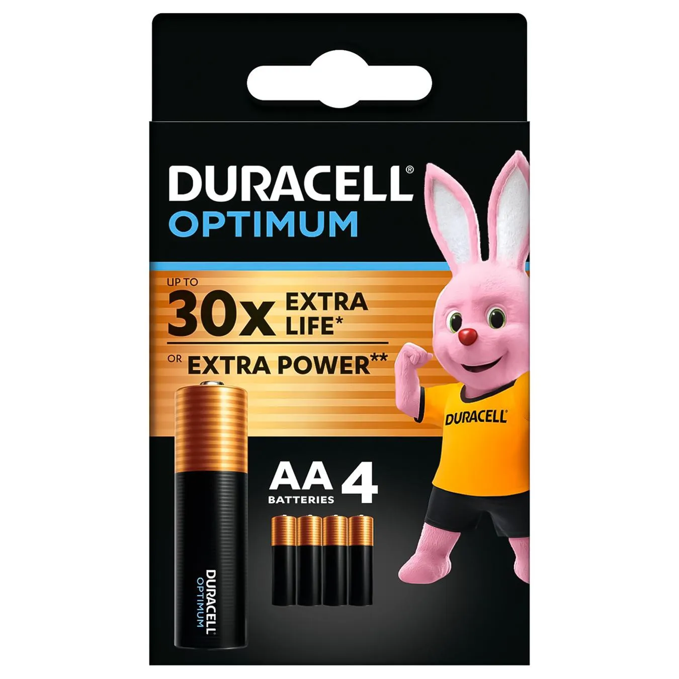 Батарейки Duracell Optimum лужні AA 4шт - Фото 1