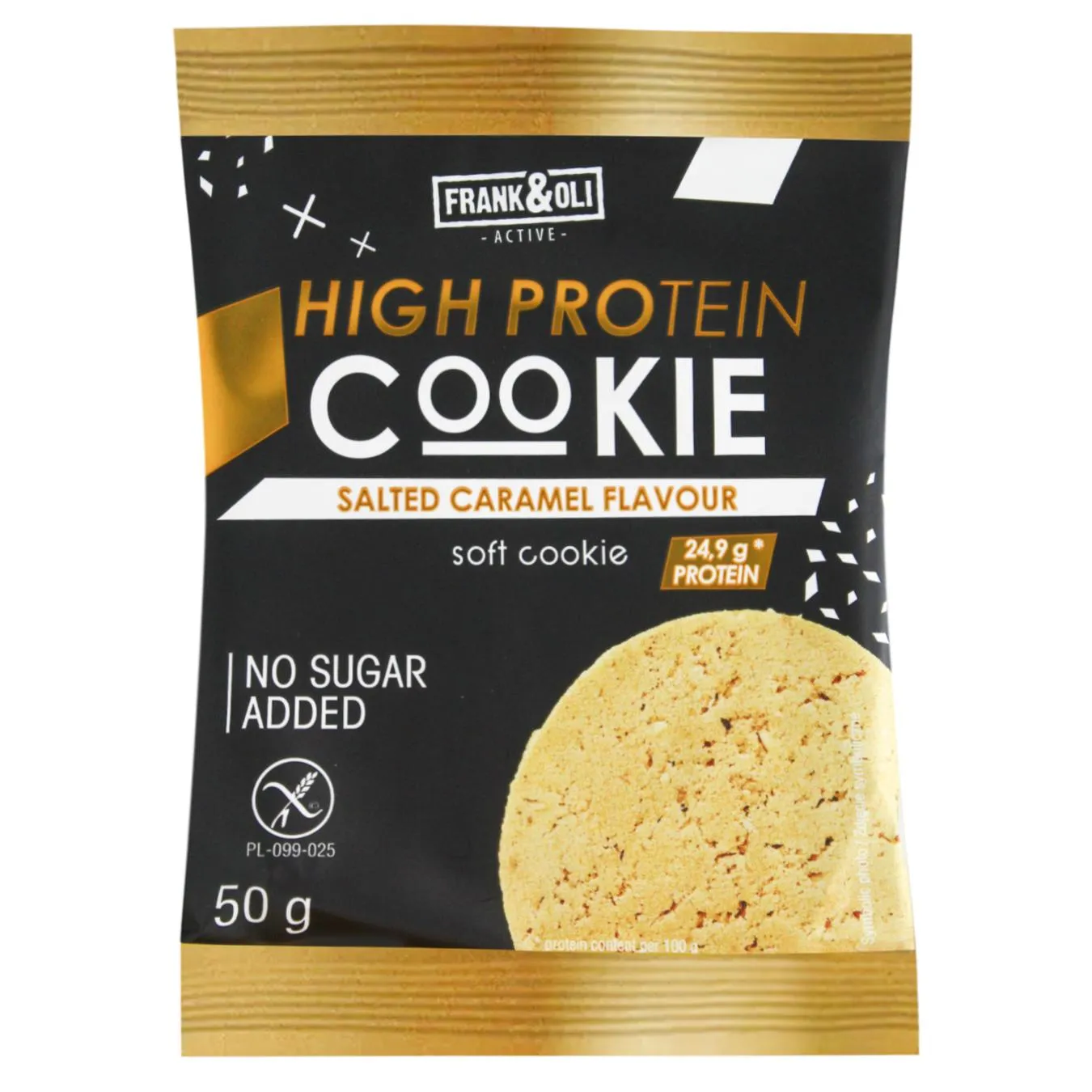 Печиво протеїнове солона карамель Frank Ol 50г - Фото 1