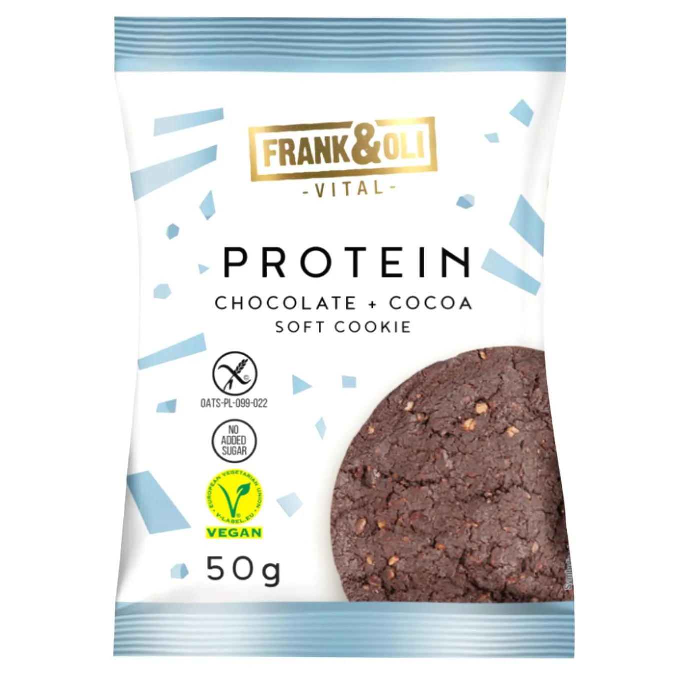 Печиво протеїнове веганське шоколад какао Frank Oli 50г - Фото 1