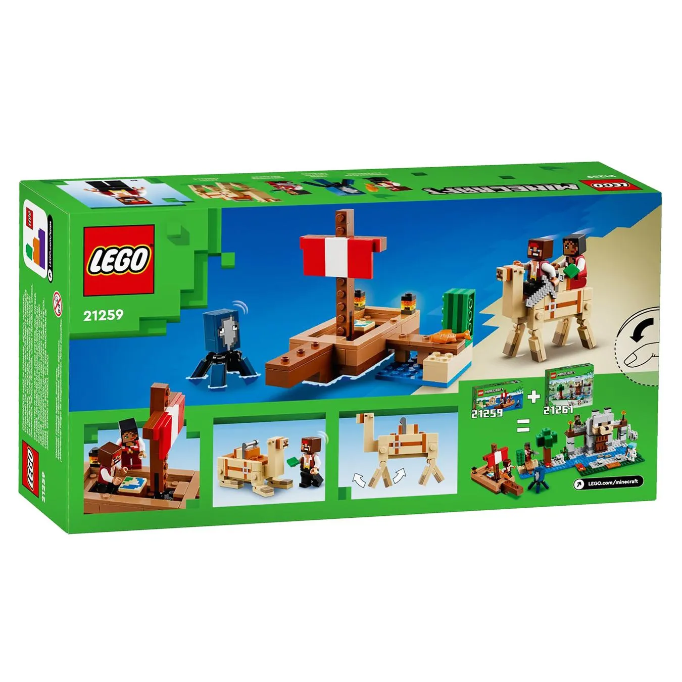 Конструктор Lego Minecraft Подорож на піратському кораблі - Фото 1