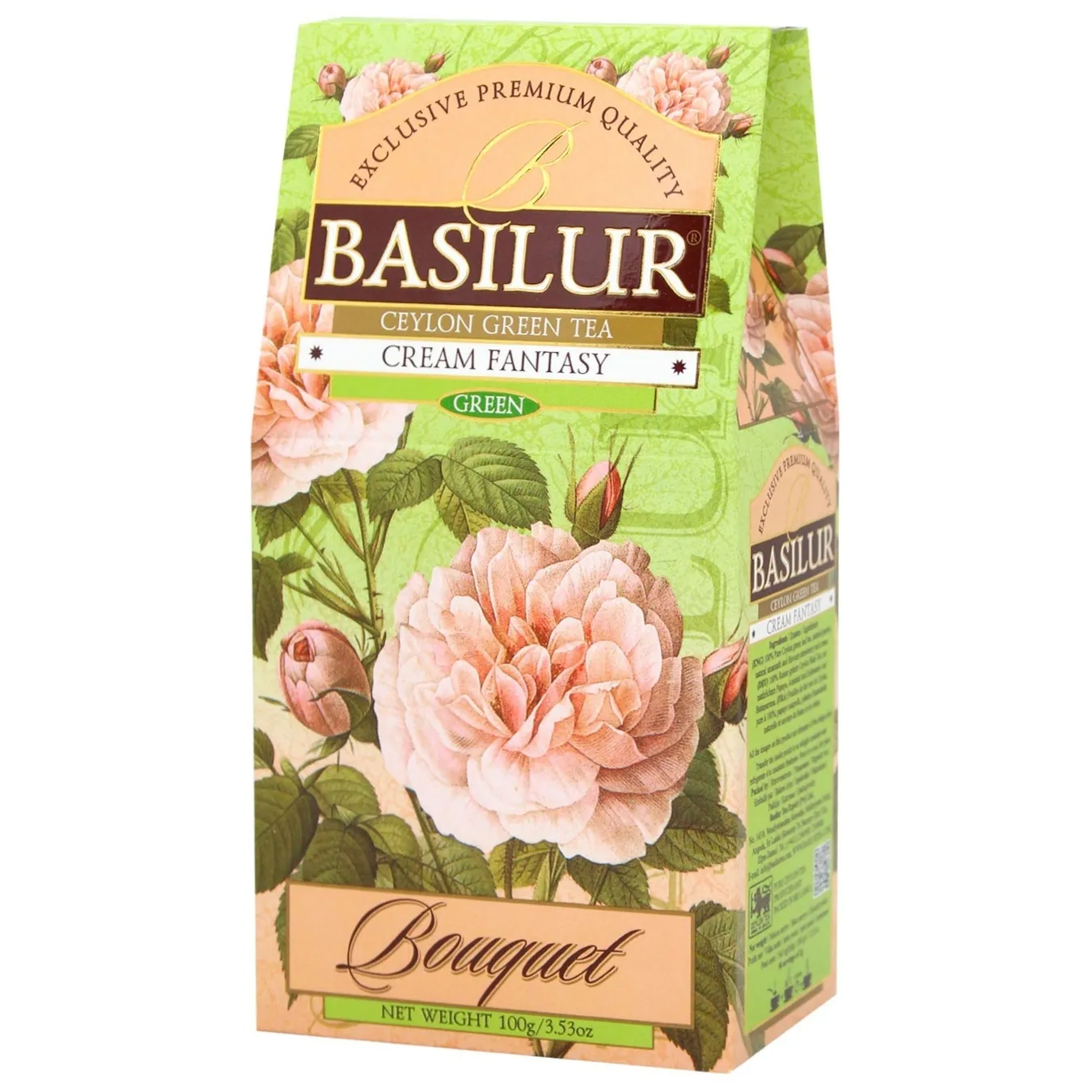 Чай зелений Basilur Букет Кремова фантазія листовий 100г - Фото 1