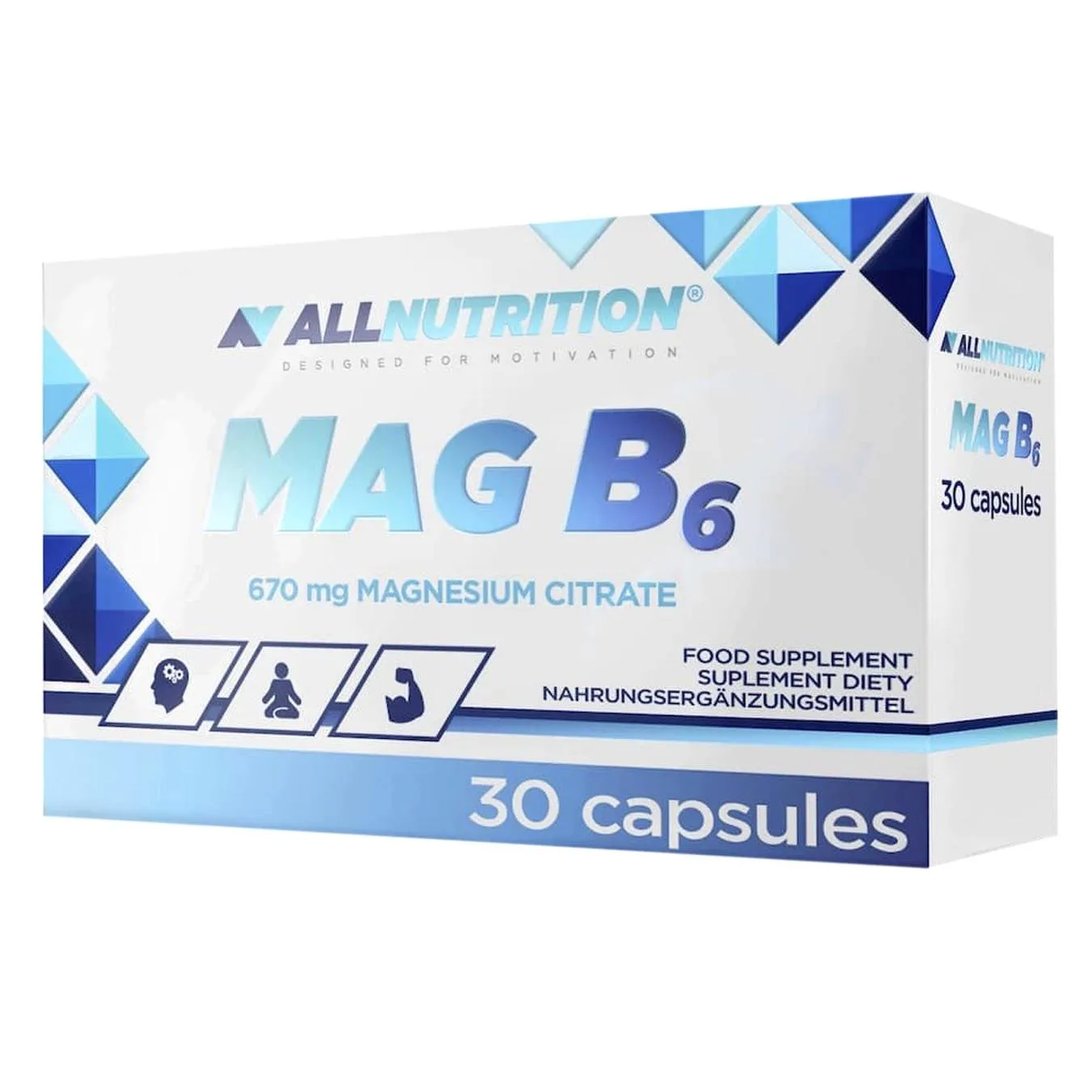 Магнію цитрат і вітамін В6 AllNutrition Магне B6 30 капсул - Фото 1