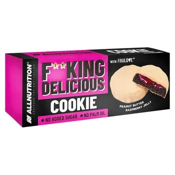 Печиво AllNutrition Арахісова паста і малинове желе 128г - Фото 1