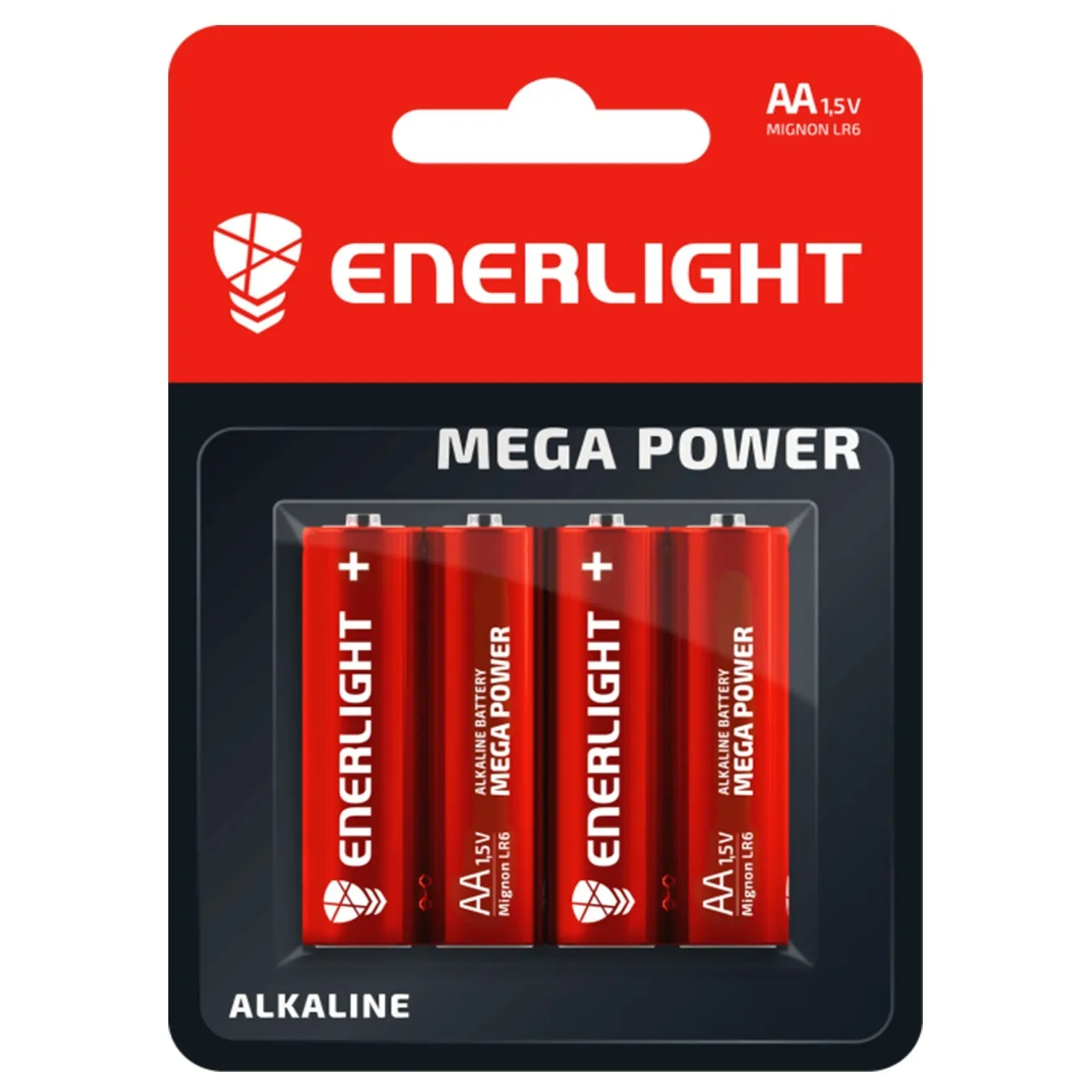 Батарейка Enerlight Mega Power Alkaline AA BLI 4шт - Фото 1