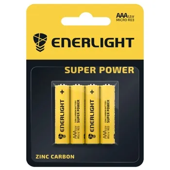 Батарейка Enerlight Super Power AAA BLI 4шт - Фото 1