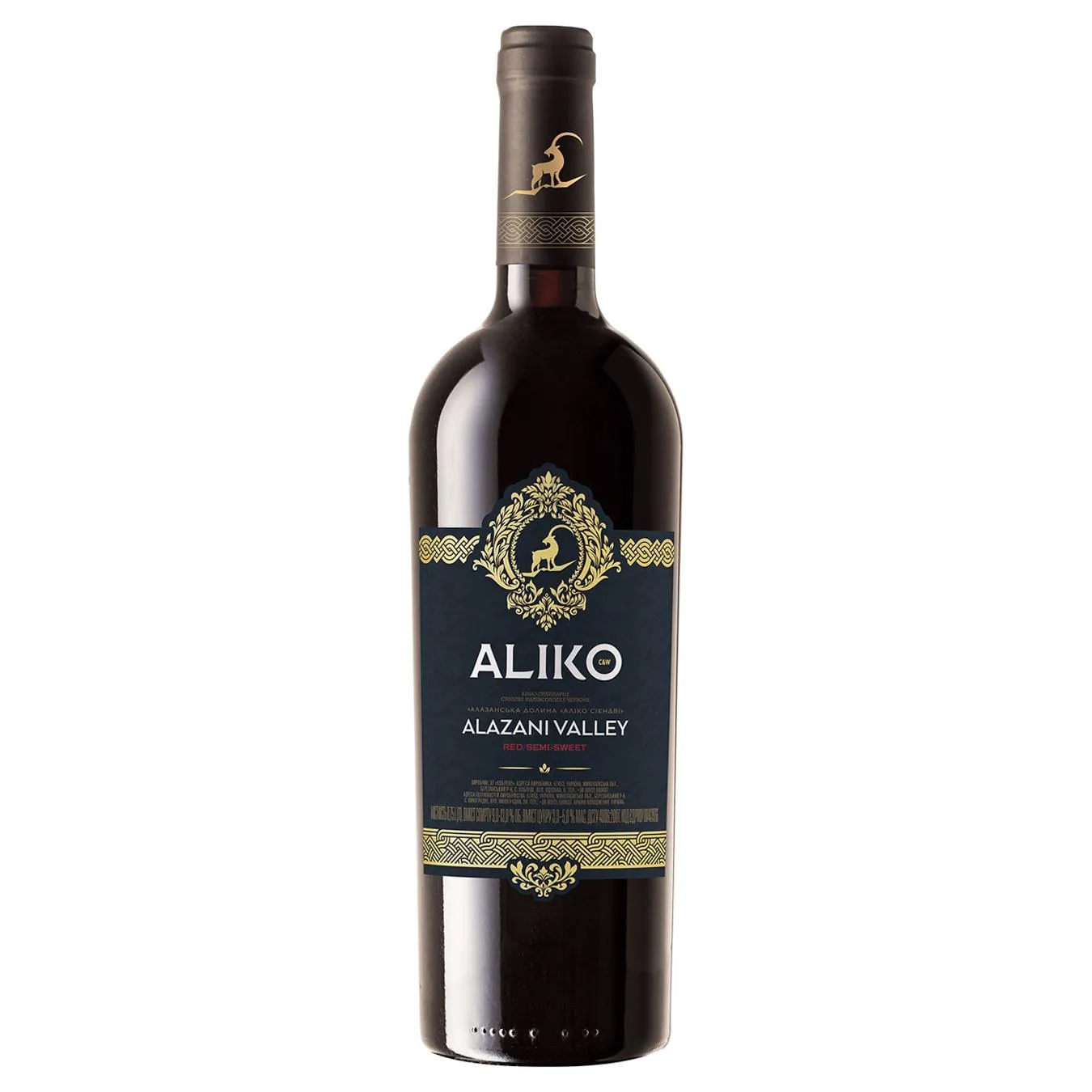 Вино Aliko C&W Алазанська Долина червоне напівсолодке 13% 0,75л - Фото 1