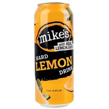 Пиво Mike's Lemon Hard Drink спеціальне 4,4% 0,5л - Фото 1