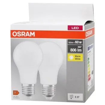Лампочка Osram LED 8,5W E27 2700К 2шт - Photo 1