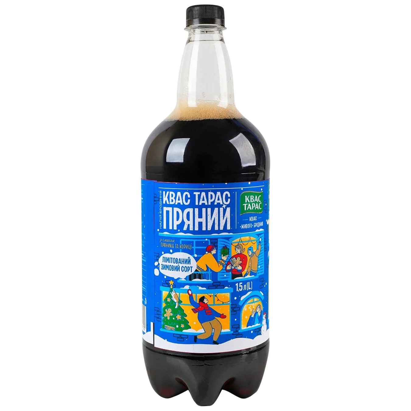 Напій бродіння Квас Тарас Пряний зі смаком пряника та кориці 1,5л - Фото 7