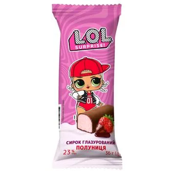 Сирок глазурований LOL полуниця 23% 36г - Photo 1