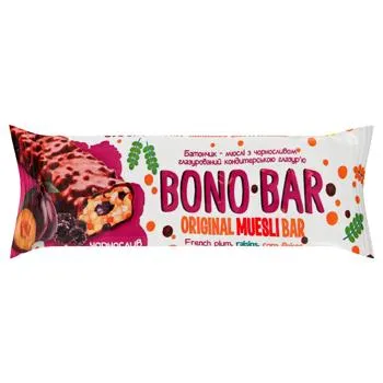 Батончик-мюслі Vale Bono Bar з чорносливом глазурований кондитерською глазур’ю 40г - Photo 3
