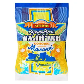 Палички кукурудзяні Легіон Молочні солодкі неглазуровані 50г - Photo 1