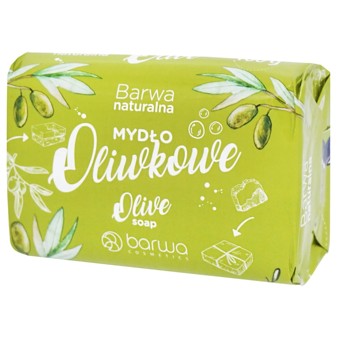 Мило тверде Barwa Naturalna з екстрактом оливки  100г - Фото 1
