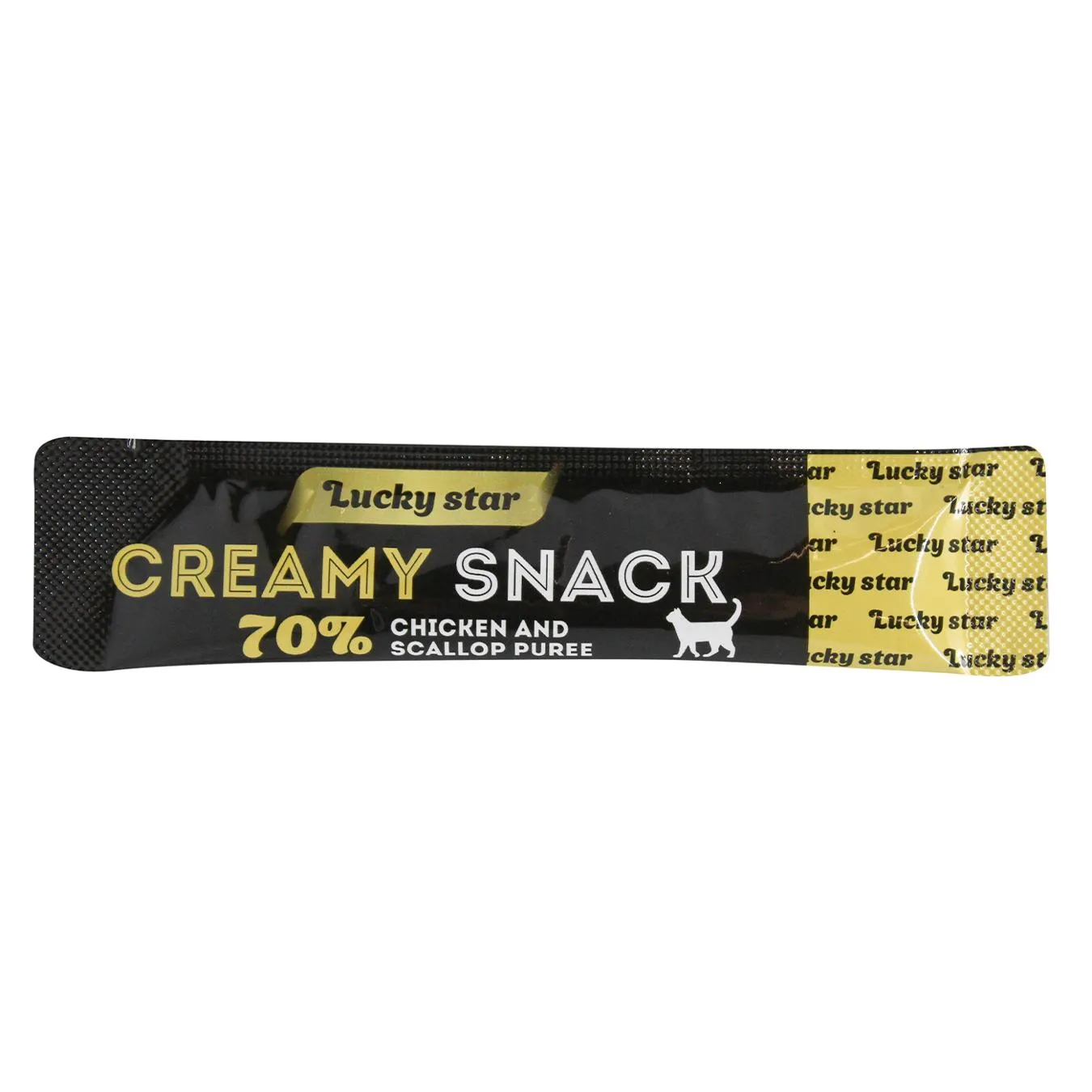 Ласощі для котів Lucky Star Лагідне пюре з курки та тихоокеанських гребінців 10г - Фото 1