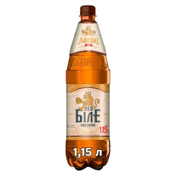 Пиво Львівське Лев біле пшеничне 5% 1,15л - Photo 1