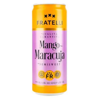 Напій винний ігристий Fratelli манго-маракуйя білий напівсолодкий 6-6,9% 0,33л - Photo 4