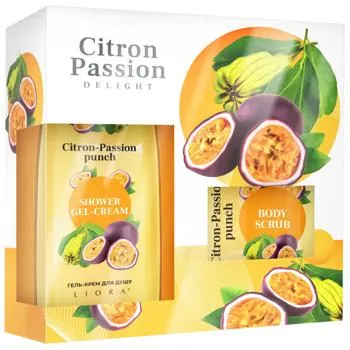 Набір косметичний Liora Citron-Passion Гель-крем для душу 150мл + Скраб для тіла 150мл - Photo 1