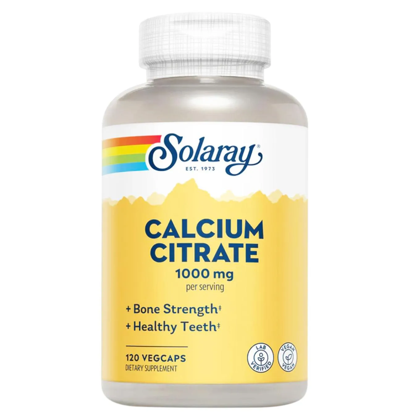 Кальцію цитрат Solaray 1000мг 120 капсул - Фото 1
