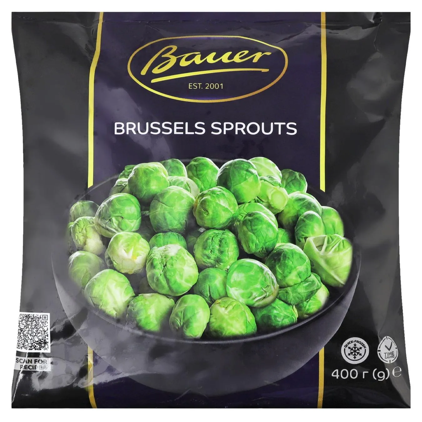Капуста брюссельська Bauer заморожена 400г - Фото 1