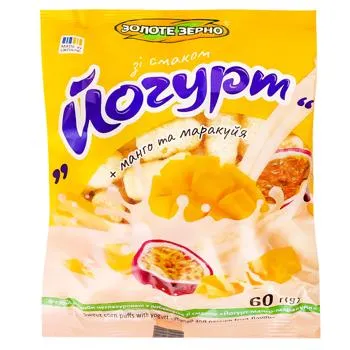 Палички кукурудзяні Золоте Зерно зі смаком йогурт-манго-маракуя 60г - Photo 1
