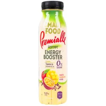 Йогурт Premialle Smart Food Вeauty Booster манго-маракуя-кіноа 1,3% 290г - Photo 3