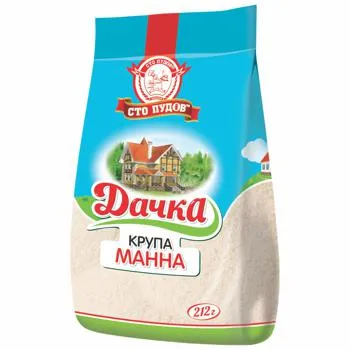 Крупа манна Сто Пудів Дачка 212г - Photo 1