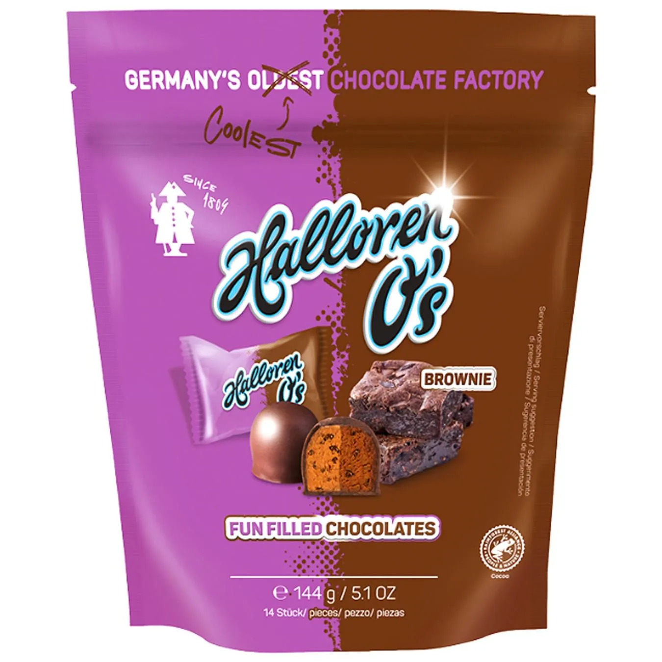 ЦУКЕРКИ HALLOREN O'S БРАУНІ 144Г - Фото 1