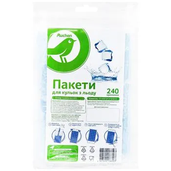 Пакети для кульок льоду Auchan 240шт - Photo 1