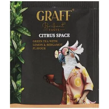 Чай зелений Graff Citrus Space з ароматом лимона та бергамоту 1,5г - Photo 1