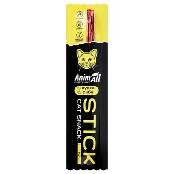 Ласощі для котів AnimAll Stick курка-риба 5г - Photo 1
