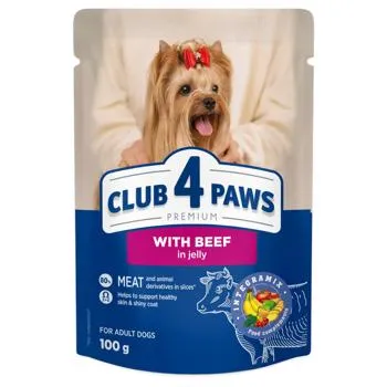 Корм вологий Club 4 Paws з яловичиною для собак 100г - Photo 3