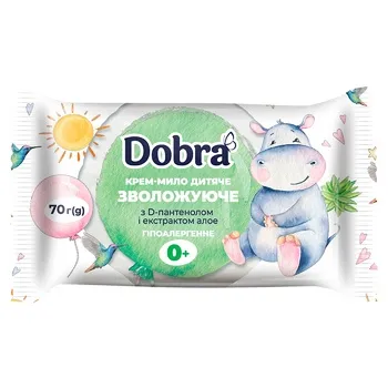 Крем-мило тверде Dobra Зволожуюче з D-пантенолом і екстрактом алое 70г - Photo 1