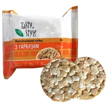 Хлібці Tasty Style мультизлакові з гарбузом 4шт 30г - Photo 1