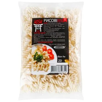 Макаронні вироби рисові Healthy Generation Hoshi Pasta Fusilli 250г - Photo 1