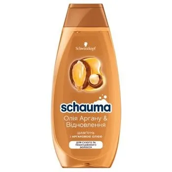 Шампунь для волосся Schauma Олія аргану & відновлення 400мл - Фото 4
