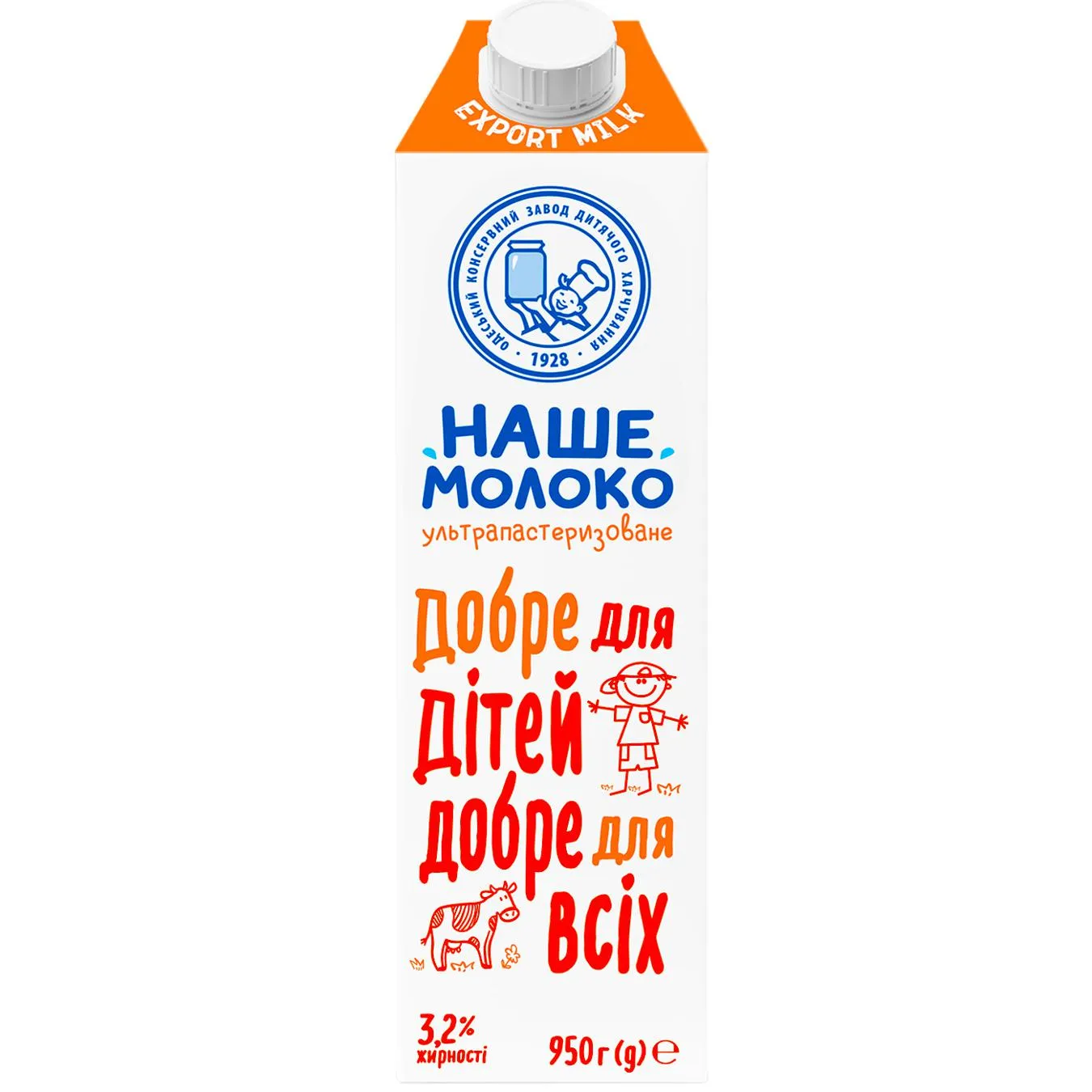 Молоко Наше Молоко ультрапастеризоване 3,2% 950г - Фото 3
