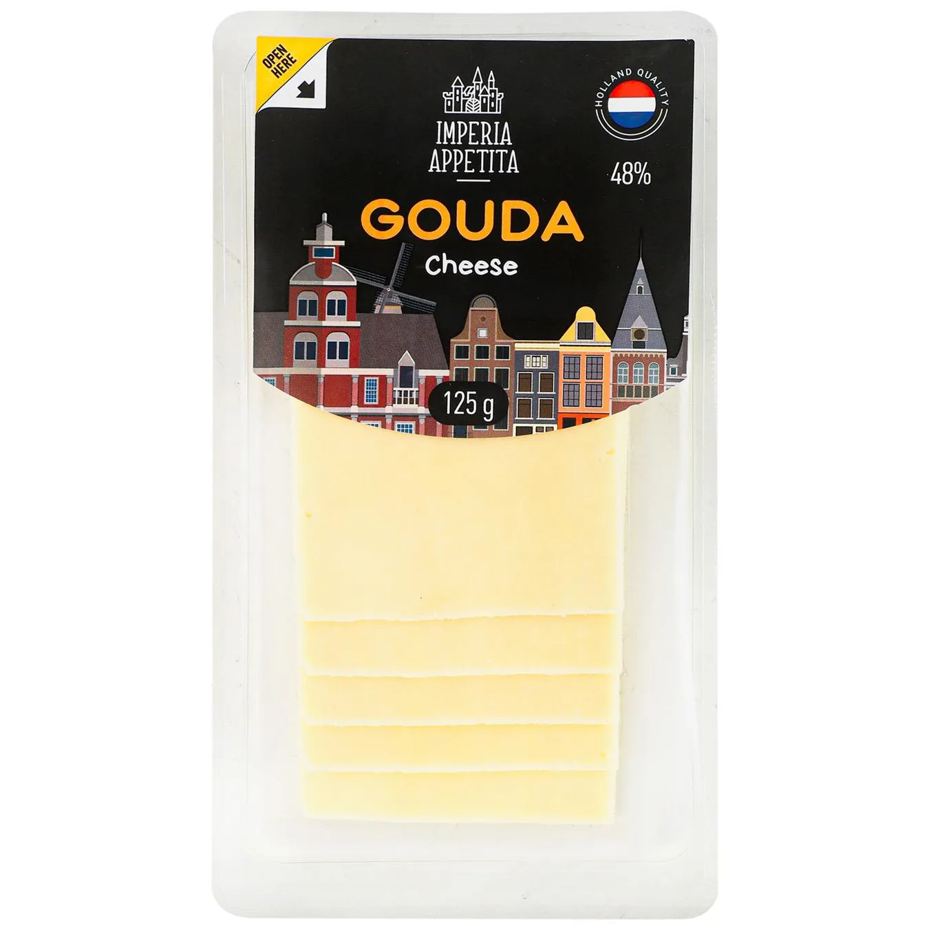 Сир Imperia Appetita Гауда 48% нарізка 125г - Фото 3