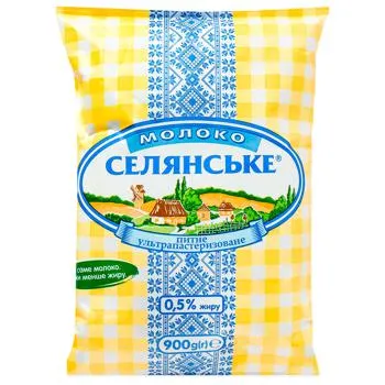 Молоко Селянське ультрапастеризоване 0.5% 900г - Photo 3