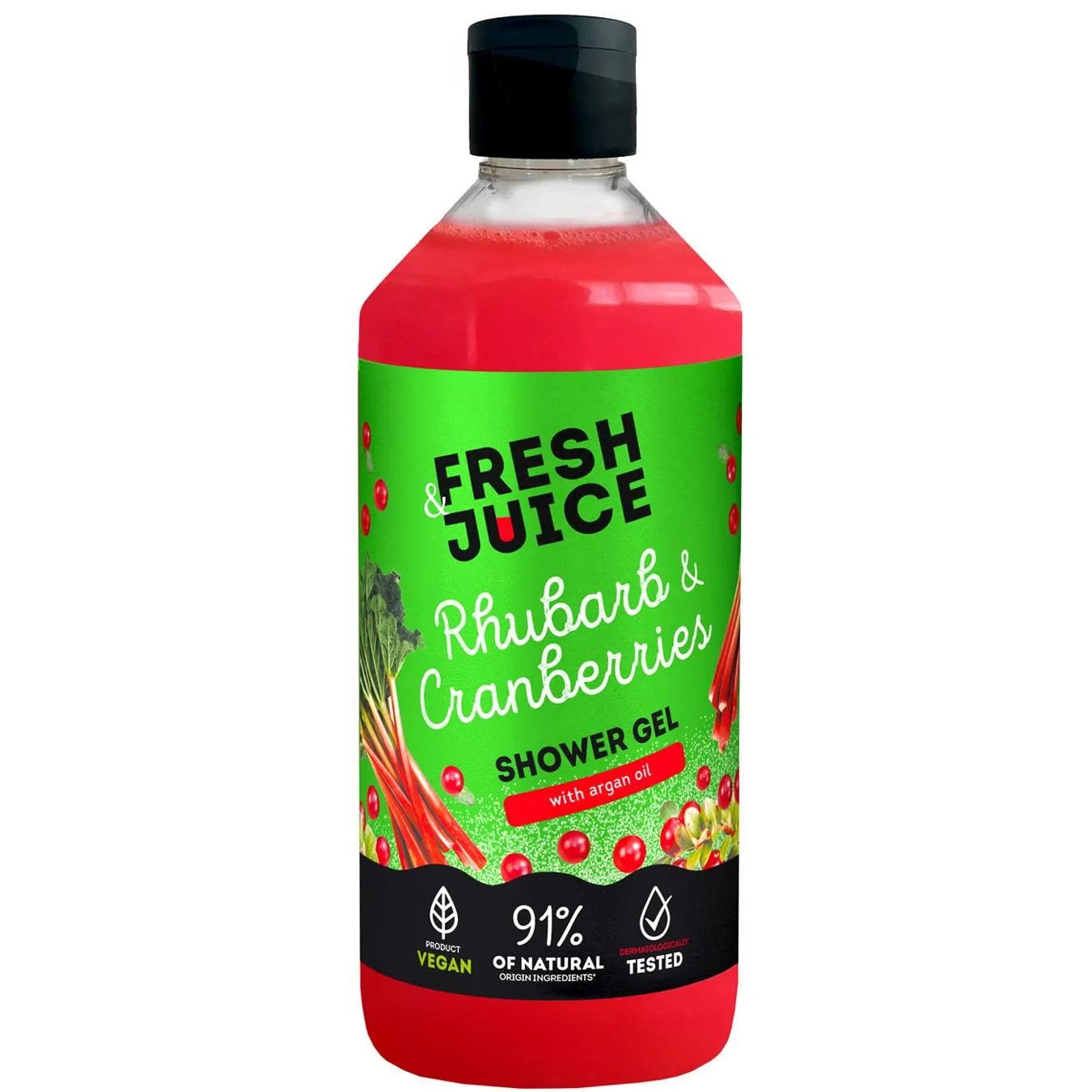 Гель для душу Fresh Juice Ревень та журавлина,473 мл - Фото 1