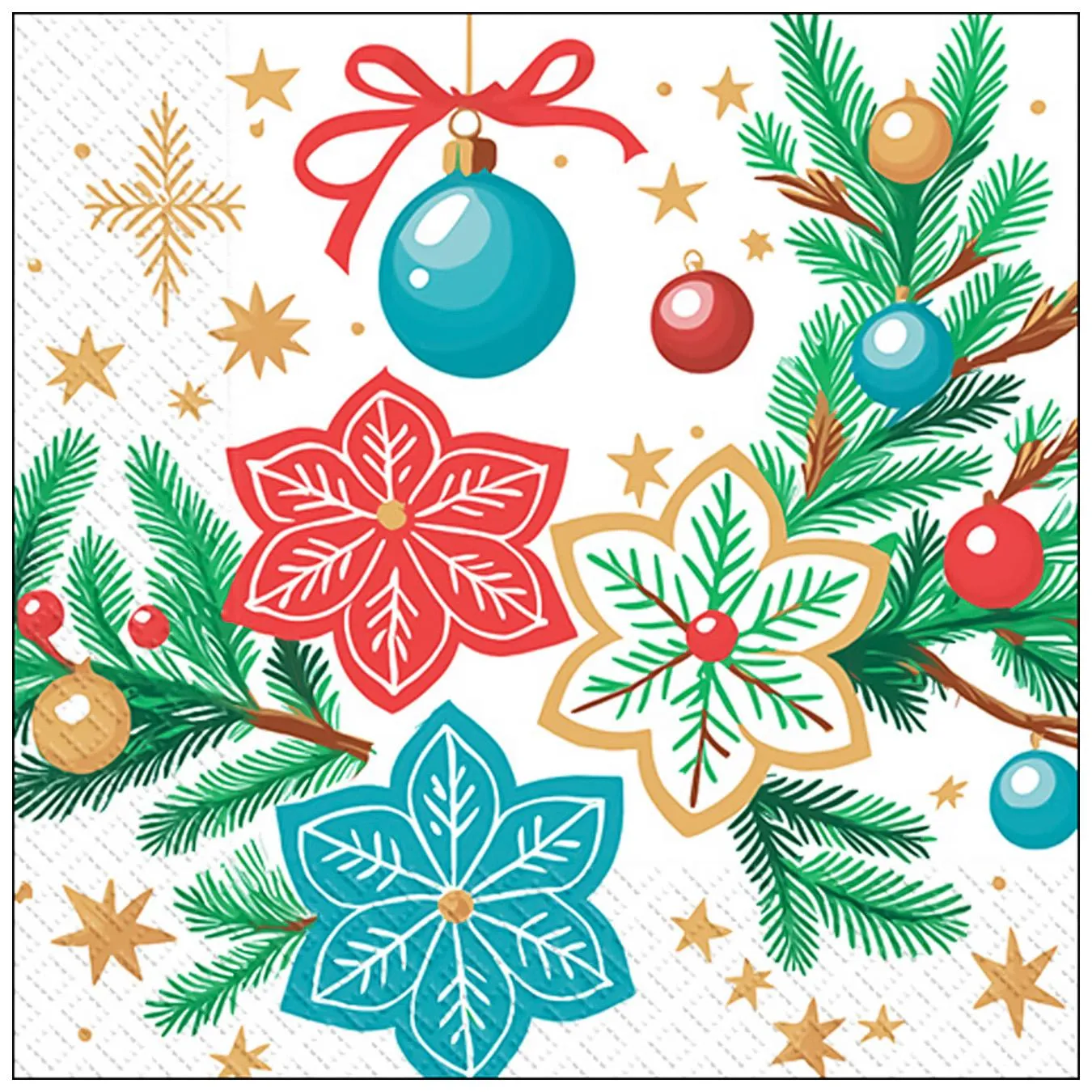 Серветки Марго Прикраси тришарові 33х33см 18шт - Фото 1