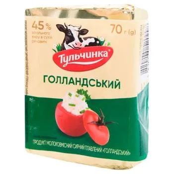 Продукт сирний Тульчинка Голландський плавлений 45% 50г - Photo 3