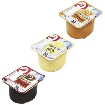 Крем десерт Auchan мікс 125г - Фото 1