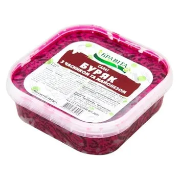 Салат Бравіта буряк з часником та майонезом 300г - Photo 1