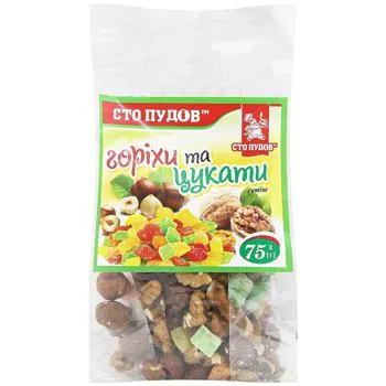 Суміш горіхова Сто Пудів з цукатами 75г - Photo 1