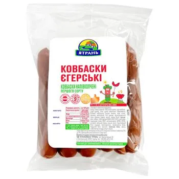 Ковбаски Ятрань Єгерські напівкопчені перший сорт - Фото 1