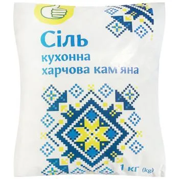 Сіль Auchan кухонна кам'яна 1кг - Photo 1