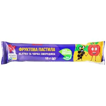 Фруктова пастила Auchan смородина та яблуко 15г - Photo 1