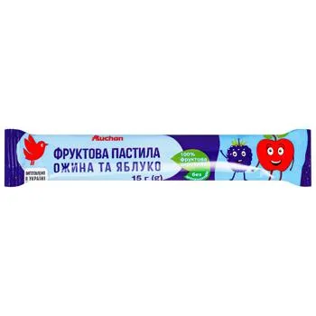 Пастила фруктова Auchan ожина та яблуко 15г - Photo 1