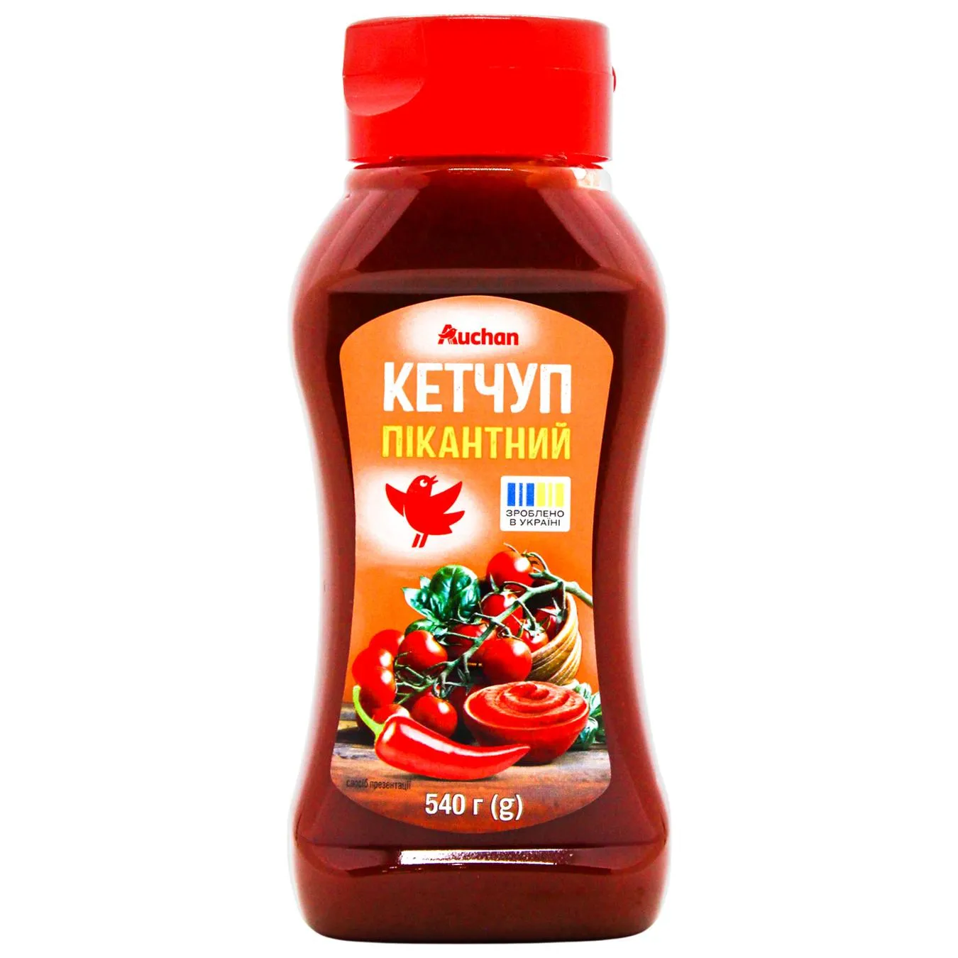 Кетчуп Auchan пікантний 540г - Фото 1